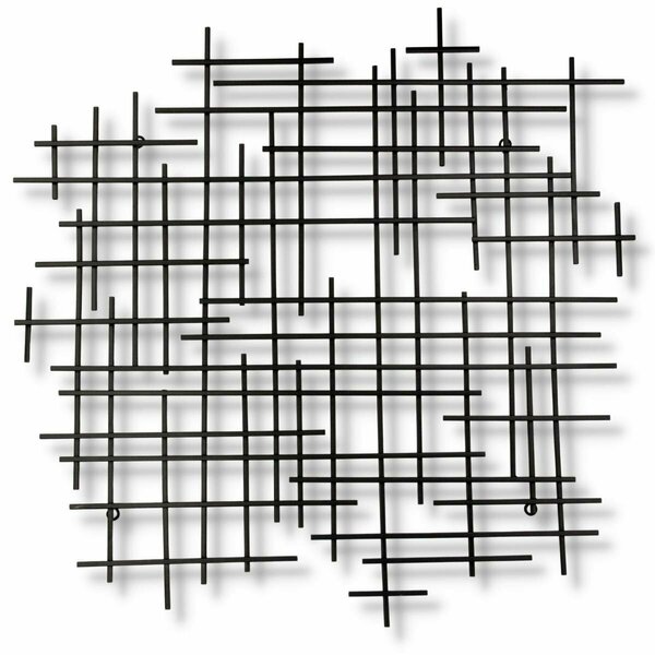 H2H Iquara Abstract Metal Wall Art Black - Small H23366543